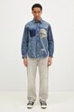 Evisu denim shirt “Virtual Vacation”Print 2EAHTM4DL8027 navy
