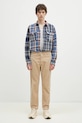 Košile Human Made Crazy Check Longsleeve Shirt HM28SH014 modrá