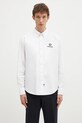 AAPE cotton shirt Moon Face Logo button-down white AAPSTM8495XXN