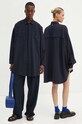 Рубашка с примесью шерсти Sunnei casual тёмно-синий RTWXSHR006