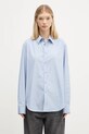 Martine Rose cotton shirt Classic Shirt 401WS02509 blue AW24