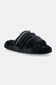 Papuče Tommy Hilfiger HILFIGER FUR BASICS SLIPPER tmavomodrá FW0FW08343