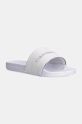 Calvin Klein Jeans ciabatte slide SLIDE INSTITUITIONAL MTR finta pelle fiore bianco YW0YW01508