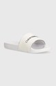 Calvin Klein Jeans papuci SLIDE INSTITUITIONAL MTR imitatie de piele alb YW0YW01508