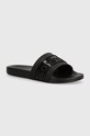 Calvin Klein klapki SLIDE TPU SAFFIANO syntetyczny czarny HW0HW02107