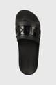Calvin Klein klapki SLIDE TPU SAFFIANO czarny HW0HW02107