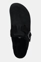 Semišové šľapky Birkenstock Boston Corduroy Shearling čierna 1028400