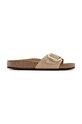 Birkenstock klapki nubukowe Madrid Big Buckle pozostałe beżowy 1024009