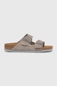 Semišové šľapky Birkenstock Arizona 1027687 sivá SS25