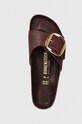 Birkenstock nubuk papucs Madrid Big Buckle burgundia 1028031