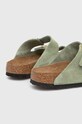 Birkenstock papuci din piele Arizona SFB verde 1027962