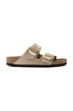 Nubukové šľapky Birkenstock Arizona Big Buckle bez podpätku béžová 1024064