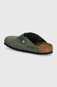 Boty Nubukové pantofle Birkenstock Boston Big Buckle 1028033 zelená