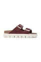 Birkenstock ciabatte slide in camoscio Arizona Chunky Birkenstock x Papillio pelle scamosciata rosa 1028410