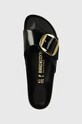 Birkenstock bőr papucs Madrid Big Buckle fekete 1022650