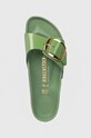 Kožne natikače Birkenstock Madrid Big Buckle zelena 1028738