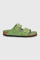 Kožené šľapky Birkenstock Arizona Big Buckle 1028613 zelená AW24
