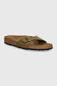 Pantofle Birkenstock Madrid imitace semiše zelená 1027974
