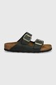 Шльопанці з нубуку Birkenstock Arizona 1028030 зелений AW24