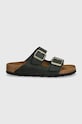 Natikače od nubuk kože Birkenstock Arizona 1028030 zelena AW24