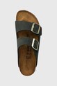 Шльопанці з нубуку Birkenstock Arizona зелений 1028030