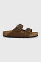 Semišové pantofle Birkenstock Arizona 1028264 hnědá AW24