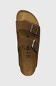 Замшевые шлепанцы Birkenstock Arizona коричневый 1028264