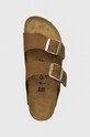 Чехли от набук Birkenstock Arizona Platform Flex Birkenstock x Papillio кафяв 1028366