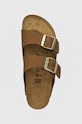 Nubukové šľapky Birkenstock Arizona Platform Flex Birkenstock x Papillio hnedá 1028366