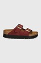 Nubuck παντόφλες Birkenstock Arizona Platform Flex Birkenstock x Papillio 1028432 μπορντό AW24