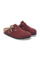 Semišové pantofle Birkenstock Boston Braided burgundské 1027925