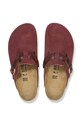 Semišové pantofle Birkenstock Boston Braided 1027925 burgundské