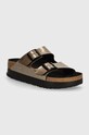 Birkenstock klapki syntetyczny brązowy 1028424