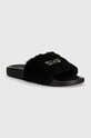 Versace Jeans Couture papuci Shelly textil negru 77VA3SQ4.ZS359.899