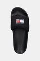 Tommy Jeans klapki TJW INTERESTING MAT POOL SLIDE czarny EN0EN02644