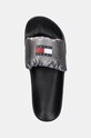 Шльопанці Tommy Jeans TJW INTERESTING MAT POOL SLIDE срібний EN0EN02767