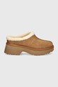Велурени чехли UGG New Heights Cozy Clog 1162510.CHE кафяв AW24