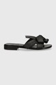 Kenzo infradito in pelle Oki Leather Mules FE62MU125L79.99 nero AW24