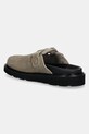 Scarpe Kenzo ciabatte slide in camoscio Matto Clogs FE52MU050L56.11 verde