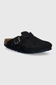 Natikače od brušene kože Birkenstock Boston mules mornarsko plava 1026137