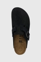 Semišové šľapky Birkenstock Boston tmavomodrá 1026137