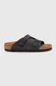 Natikače od brušene kože Birkenstock Zürich 1028547 siva AW24