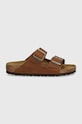 Кожаные шлепанцы Birkenstock Arizona 1028401 коричневый AW24