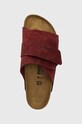Велурени чехли Birkenstock Kyoto бордо 1028392