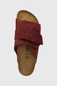 Birkenstock suede sliders Kyoto maroon 1028392