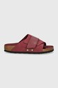 Birkenstock papuci din piele Kyoto 1028612. roz AW24