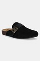 Tory Burch papuci din piele Mellow Mule piele întoarsă negru 154446.006