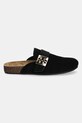 Tory Burch papuci din piele Mellow Mule 154446.006 negru AW24