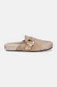 Semišové šľapky Tory Burch Mellow Shearling Mule 163612.250 béžová AW24