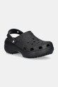 Шльопанці Crocs Classic Platform Glitter Clog W платформа чорний 207241.001